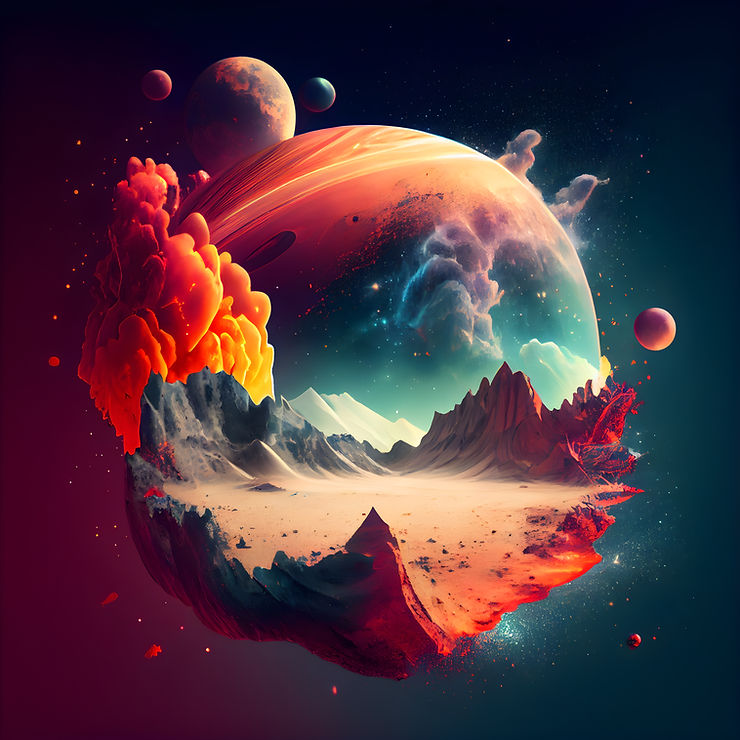 A planet created by WonderED students using student-led learning.