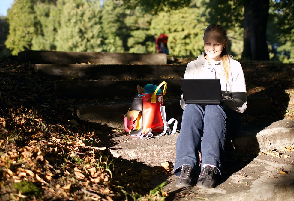 student using project-based learning on a project.