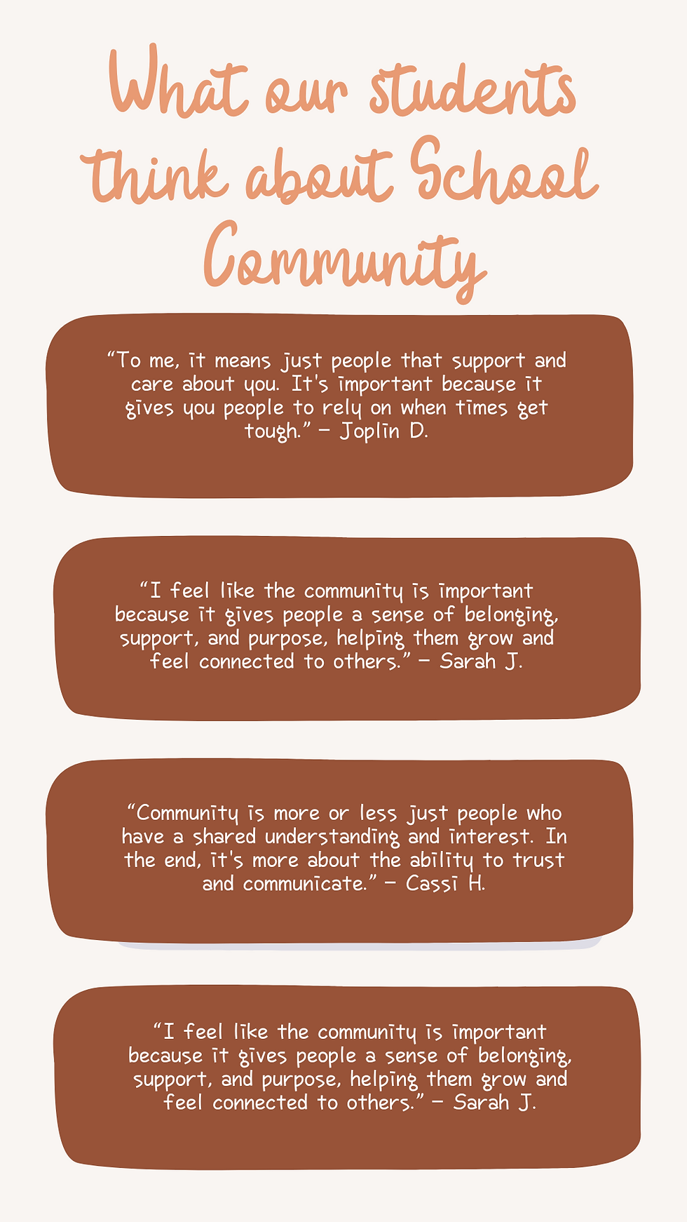 WonderED K-12 School Community student opinions